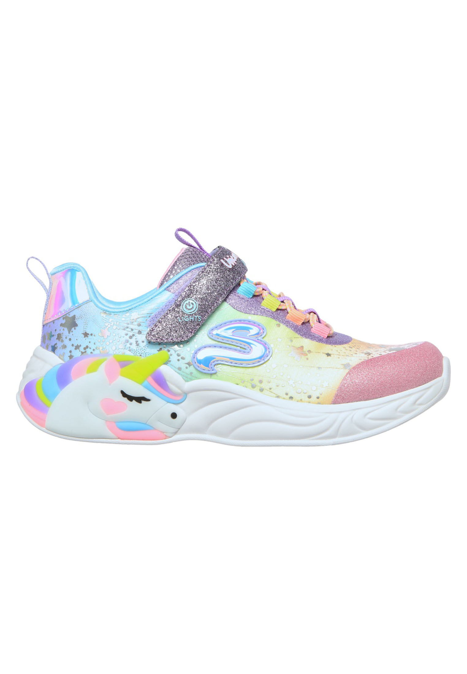 Skechers Girls S-Lights: Unicorn Dreams Sneaker in Purple - 302311L