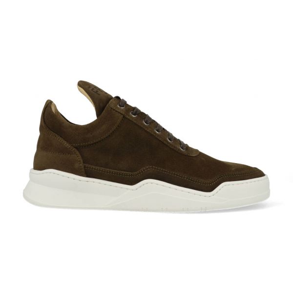 Filling Pieces Low Top Ghost Suede Dark Brown