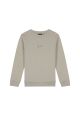Malelions Junior Striped Signature Sweater Olijf Groen