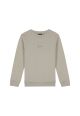 Malelions Junior Striped Signature Sweater Olijf Groen