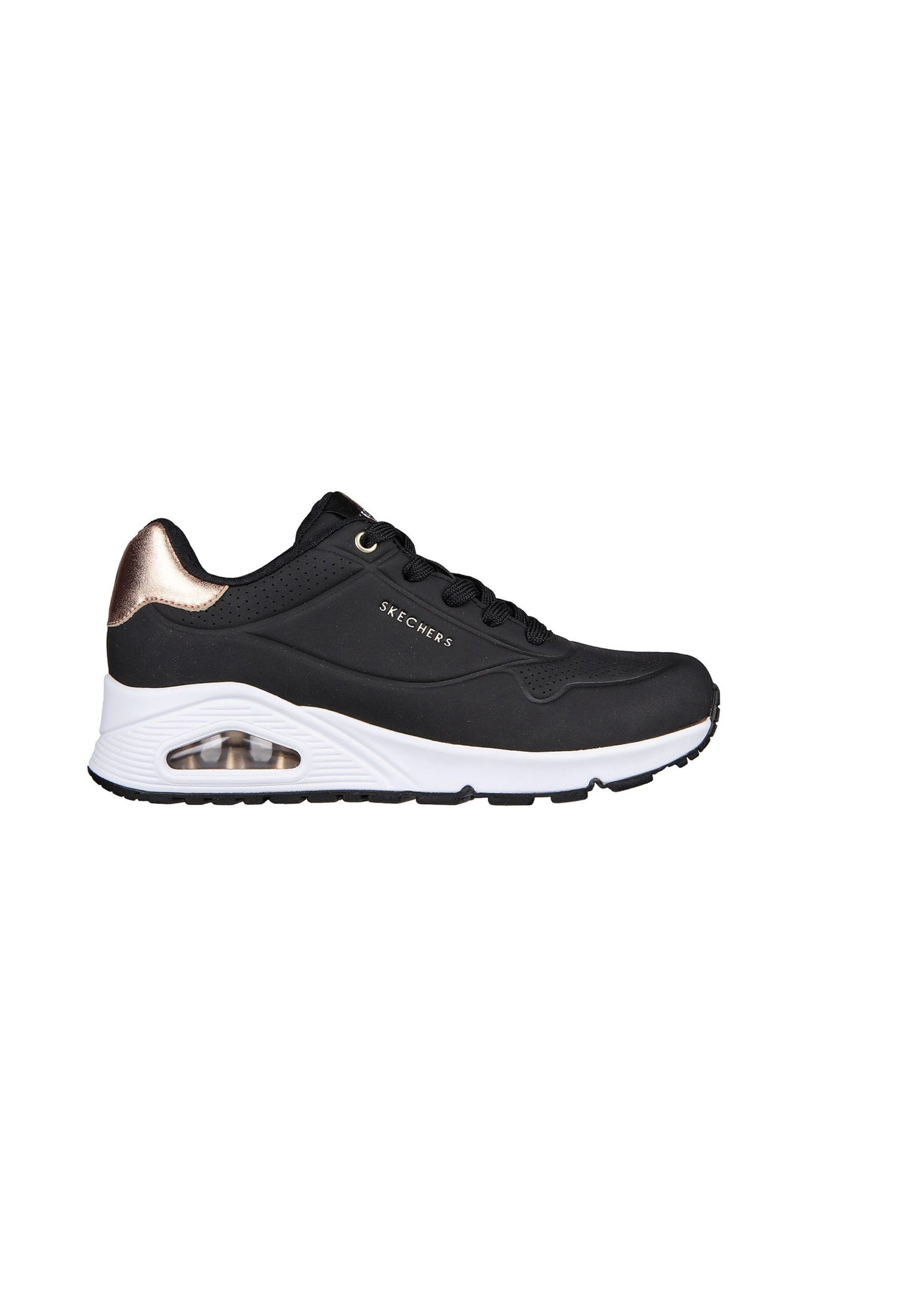 Skechers Women's Uno - Golden Air Wedge in Black - 177094
